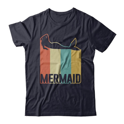 Classic Vintage Retro Style Mermaid-T-Shirt & Hoodie-Premium T-Shirt-Midnight Navy