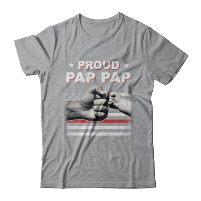 Proud Pap Pap Fireman Firefighter Thin Red Line Flag Fathers Day-T-Shirt & Hoodie-Classic T-Shirt-Sport Grey