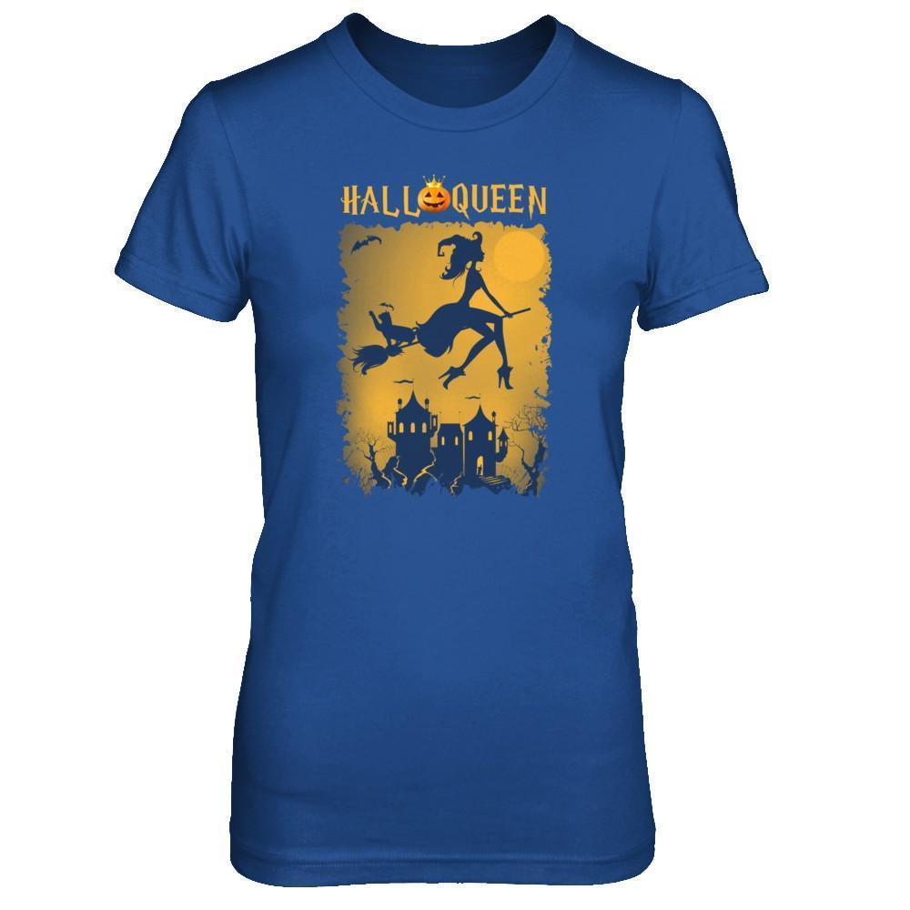 Funny Halloween Pumpkin Queen-T-Shirt & Tank Top-Women's T-Shirt-Royal