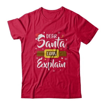 Dear Santa I Can Explain Funny Christmas Gifts-T-Shirt & Sweatshirt-Classic T-Shirt-Red