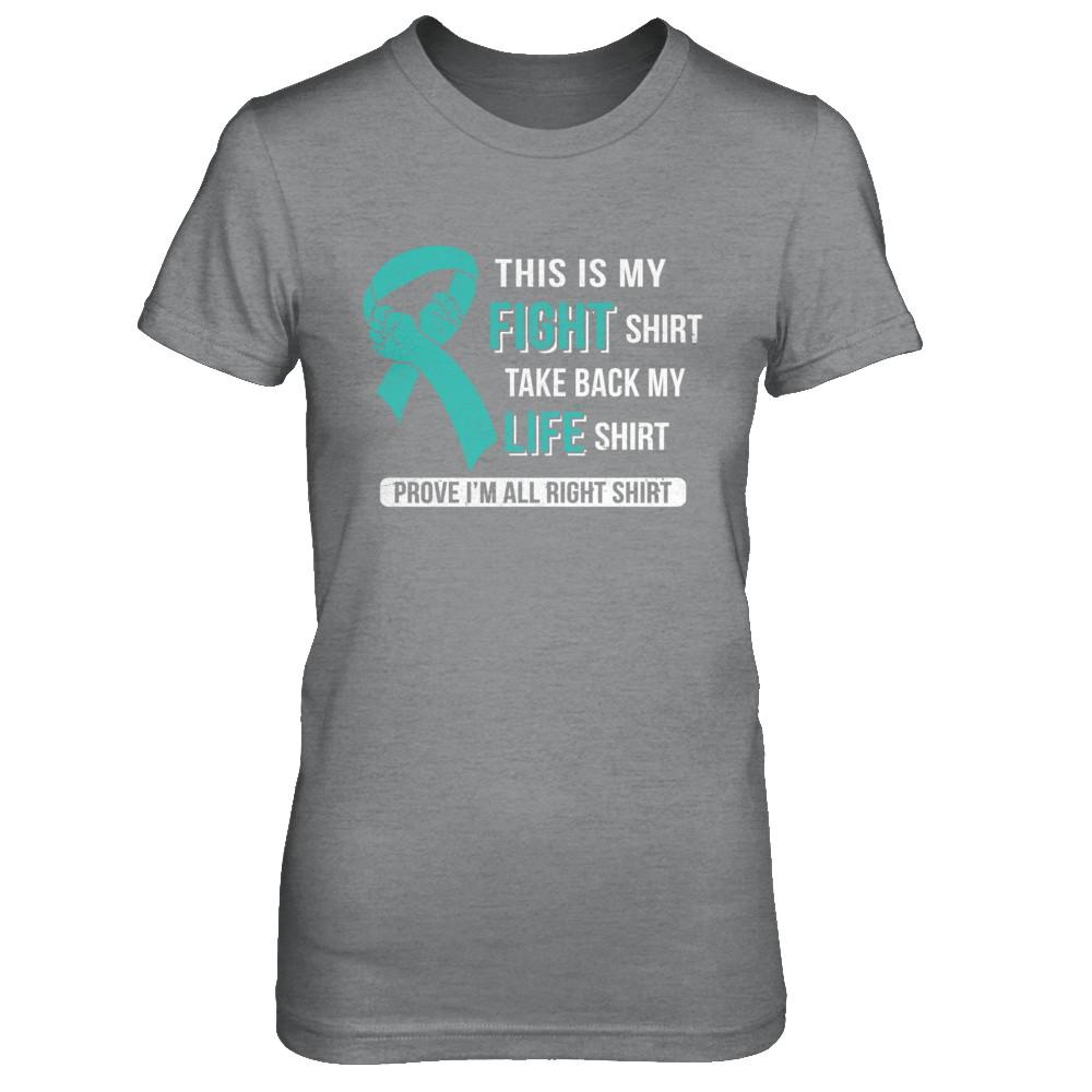This Is My Fight Ovarian Cancer Awareness-T-Shirt & Hoodie-Women's T-Shirt-Sport Grey