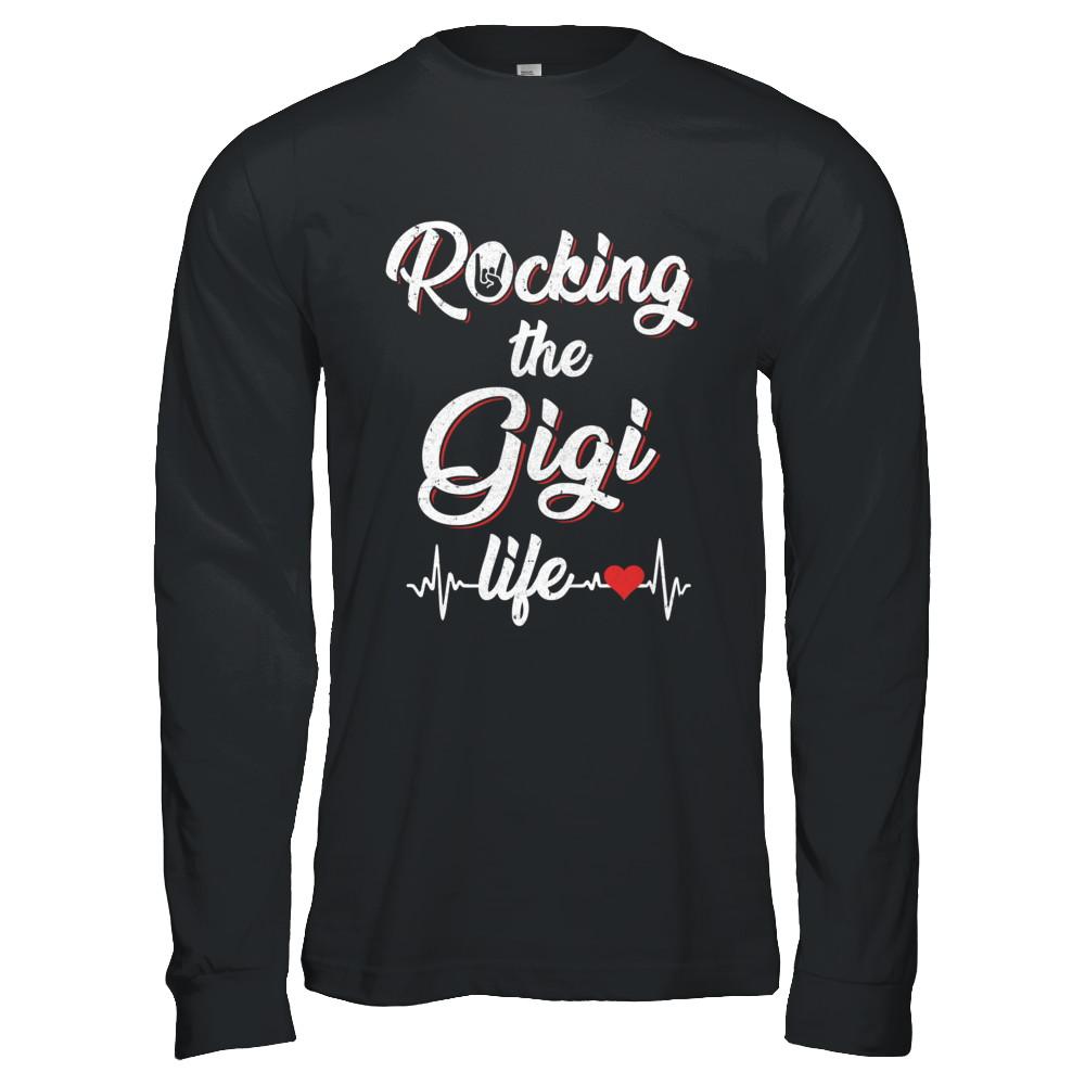 Rocking The Gigi Life Mothers Day Gifts-T-Shirt & Hoodie-Long Sleeve T-Shirt-Black