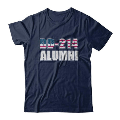 Military DD-214 Alumni Vintage American US Veteran-T-Shirt & Hoodie-Classic T-Shirt-Navy