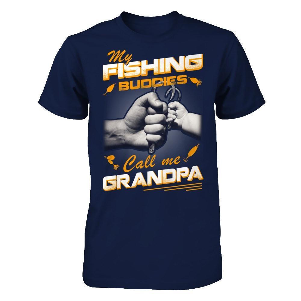 My Fishing Buddies Call Me Grandpa-T-Shirt & Hoodie-Classic T-Shirt-Navy