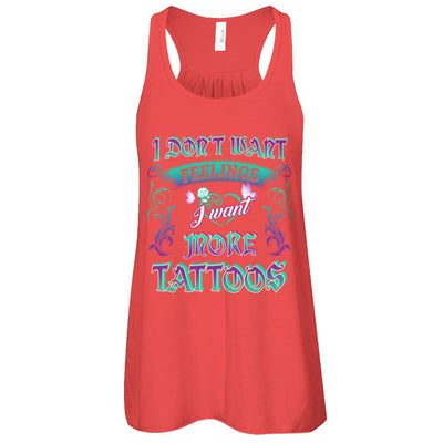 I Don't Want Feelings I Want More Tattoos-T-Shirt & Tank Top-Women's Flowy Racerback Tank-Red
