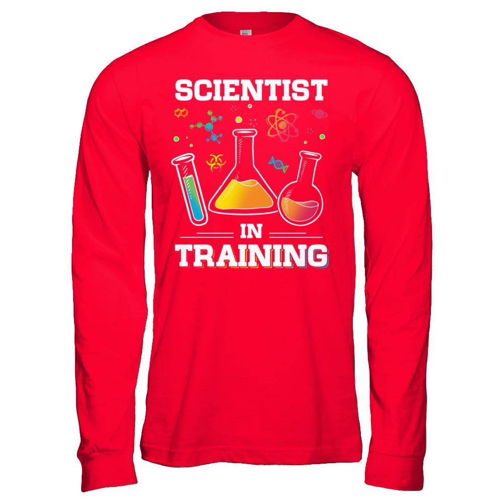 Scientist In Training Science-T-Shirt & Hoodie-Long Sleeve T-Shirt-Red