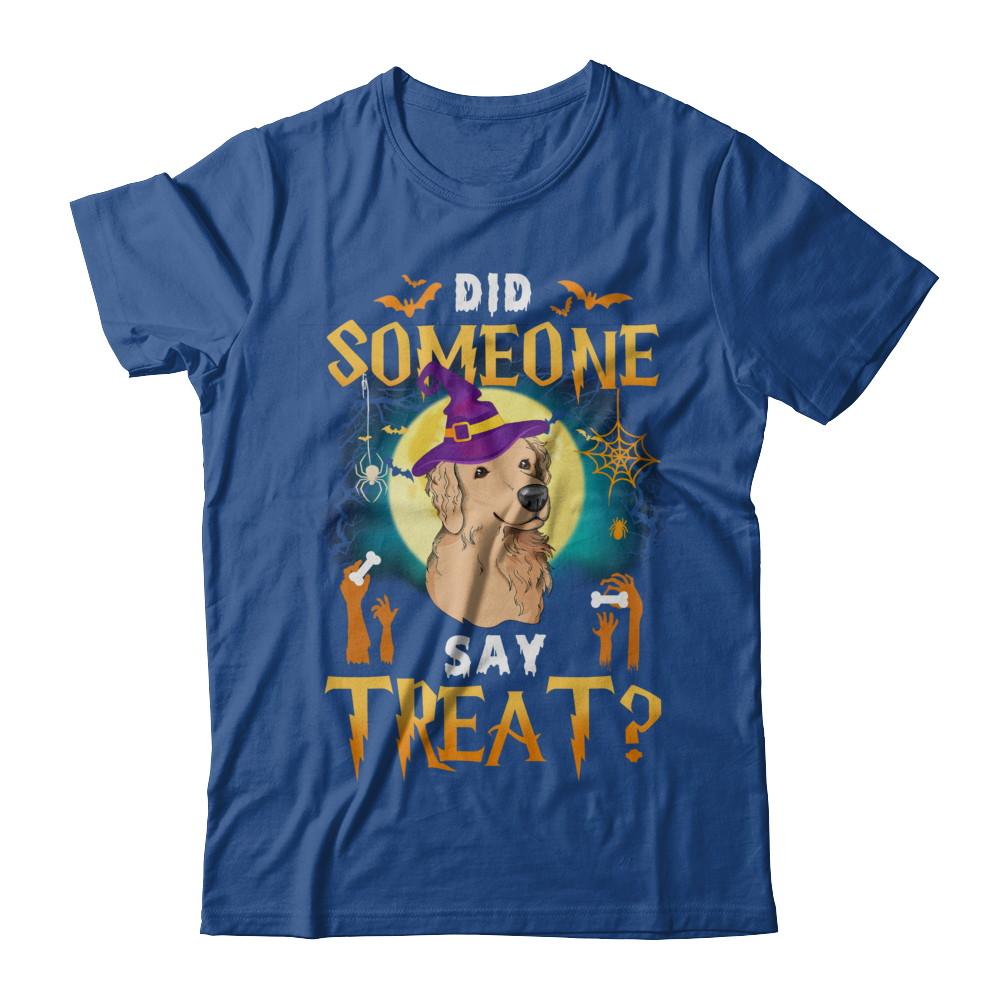Did Someone Say Treat Golden Retriever Halloween Costume-T-Shirt & Hoodie-Classic T-Shirt-Royal