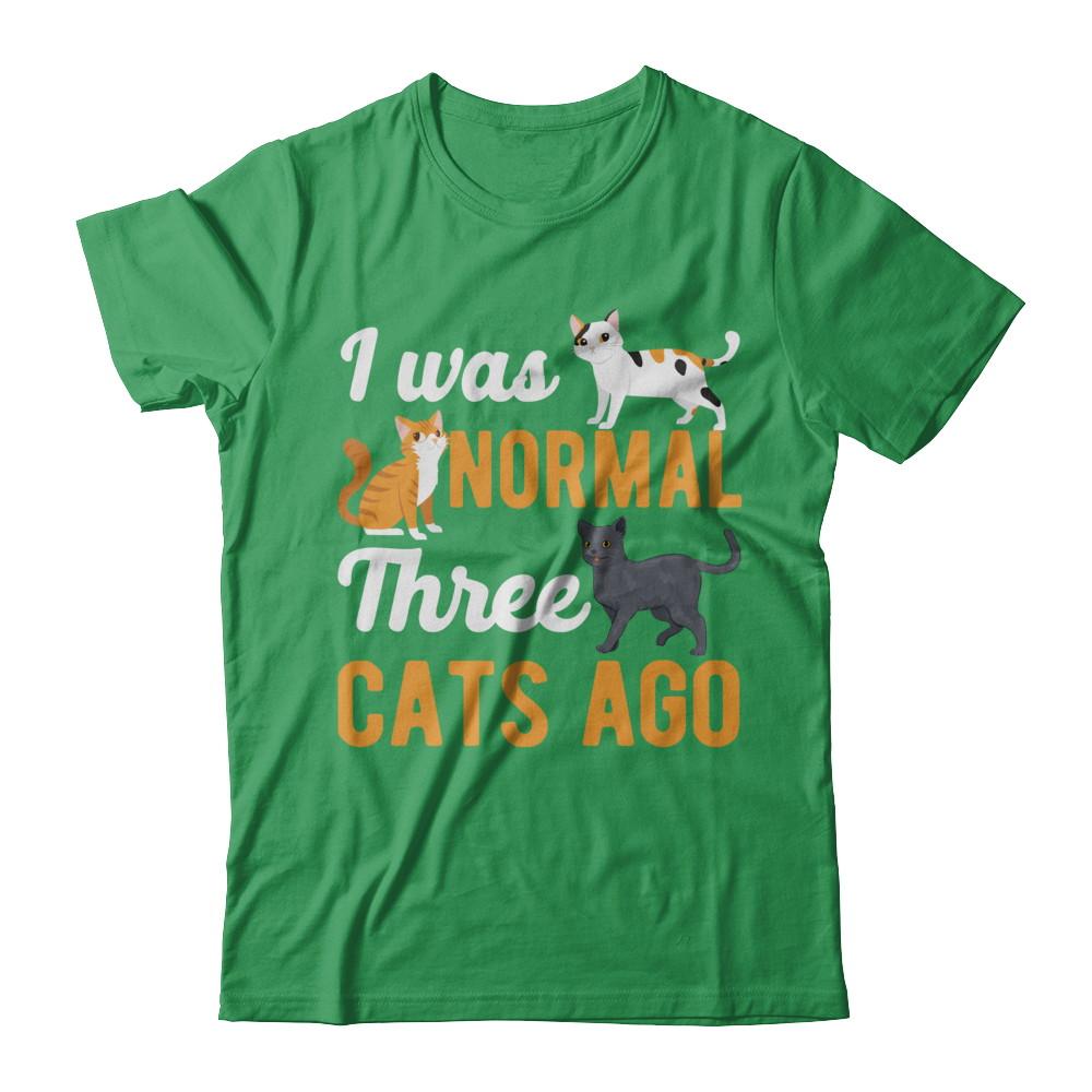 I Was Normal 3 Cats Ago-T-Shirt & Hoodie-Premium T-Shirt-Kelly Green