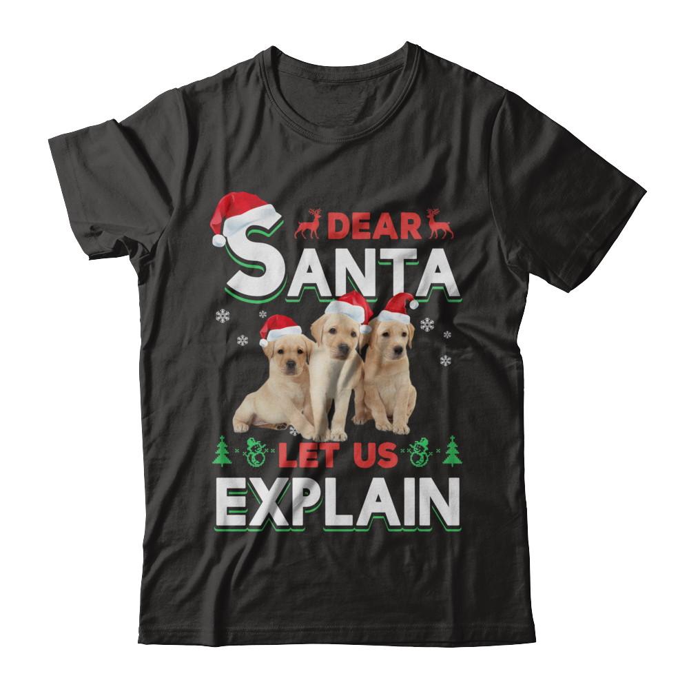 Dear Santa Funny Yellow Labrador Puppies Christmas Gift