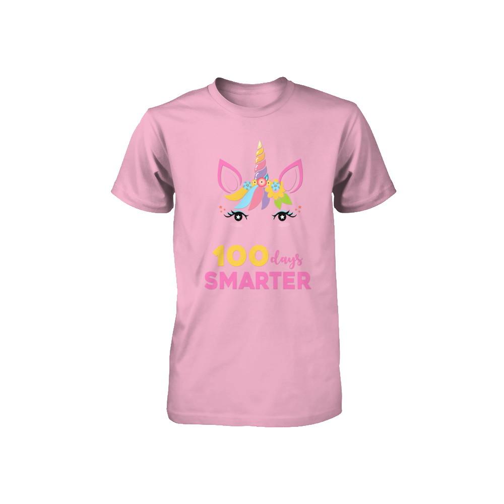 100 Days Smarter Of School Unicorn Girl Gifts Youth-Youth Shirt-Toddler T-Shirt-Pink