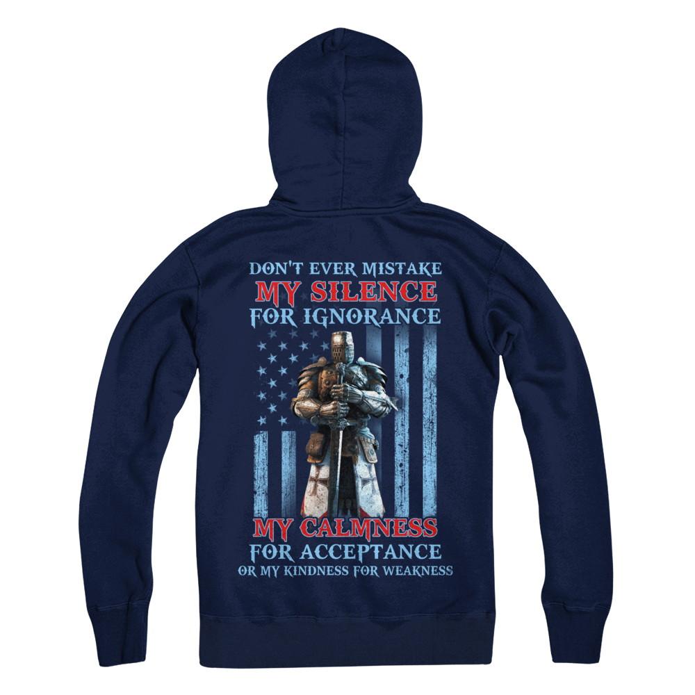 Don't Ever Mistake My Silence For Ignorance-T-Shirt & Hoodie-Pullover Hoodie-Navy