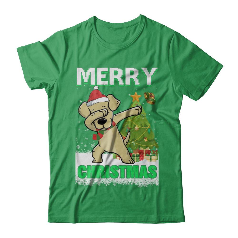 Cute Labrador Claus Merry Christmas Ugly Sweater-T-Shirt & Sweatshirt-Premium T-Shirt-Kelly Green
