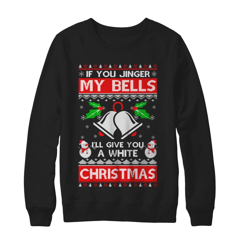 Jingle My Bells Funny Adult Christmas Xmas-T-Shirt & Sweatshirt-Crewneck Sweatshirt-Black