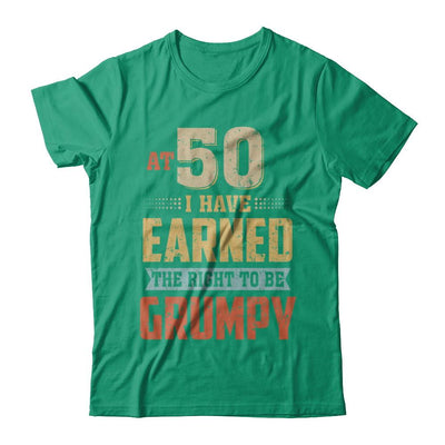 Vintage The Right To Be Grumpy 50th 1971 Birthday Gift-T-Shirt & Hoodie-Classic T-Shirt-Kelly Green