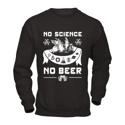 No Science No Beer March For Science-T-Shirt & Hoodie-Crewneck Sweatshirt-Black