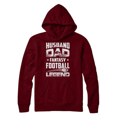 Husband Dad Fantasy Football Legend Fathers Day Gift-T-Shirt & Hoodie-Pullover Hoodie-Maroon