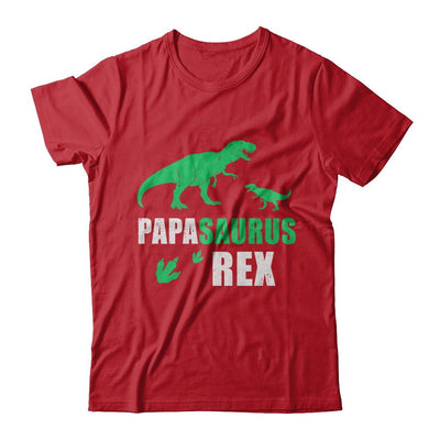 Dinosaur T-Rex Grandpasaurus Papa Saurus Dinosaur T-Rex Fathers Day-T-Shirt & Hoodie-Classic T-Shirt-Red
