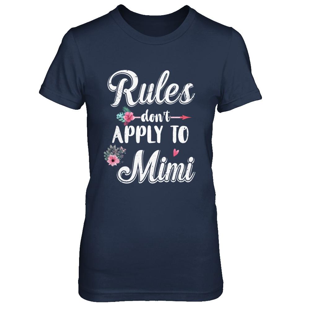 Grandmother Rules Don't Apply To Mimi-T-Shirt & Hoodie-Women's T-Shirt-Navy