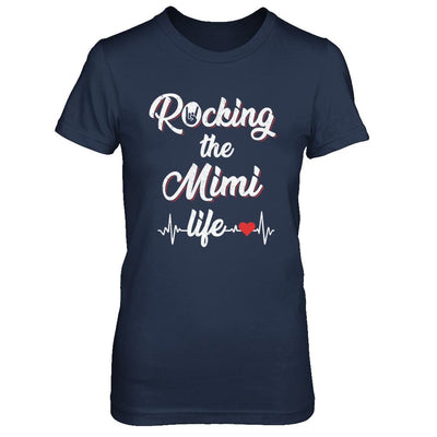 Rocking The Mimi Life Mothers Day Gifts-T-Shirt & Hoodie-Women's T-Shirt-Navy