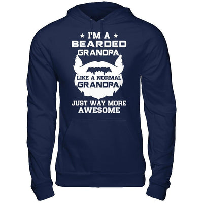 I'm A Bearded Grandpa Like A Normal Grandpa-T-Shirt & Hoodie-Pullover Hoodie-Navy