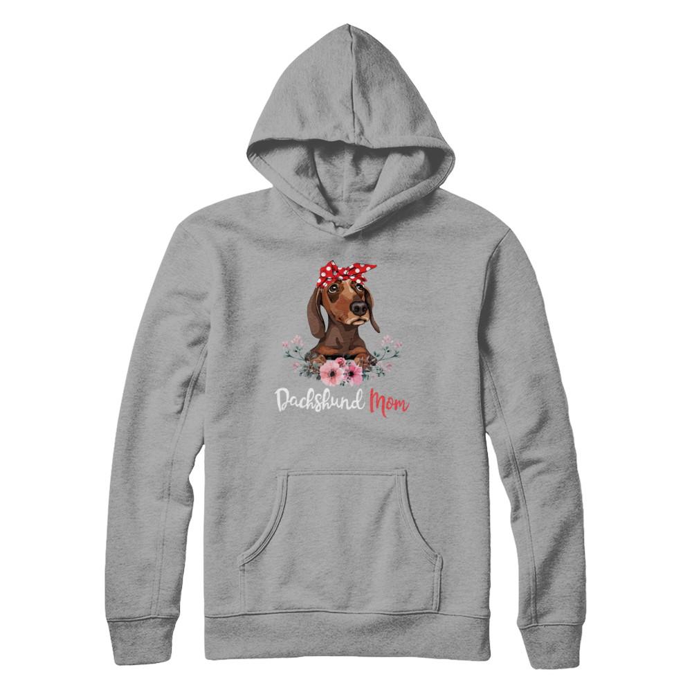 Dachshund Mom Gift For Women Dog Lover-T-Shirt & Hoodie-Pullover Hoodie-Light Steel