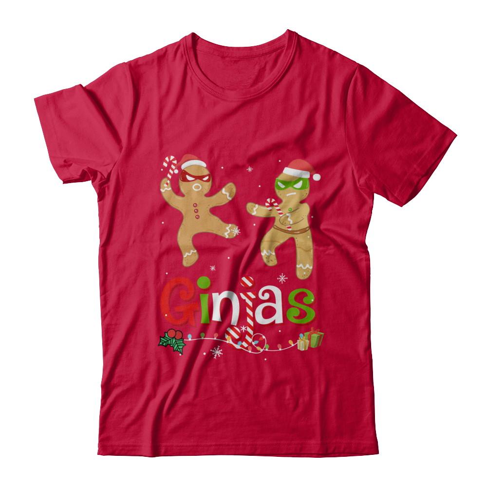 Ginjas Gingerbread Ninjas Funny Christmas Gifts-T-Shirt & Hoodie-Classic T-Shirt-Red