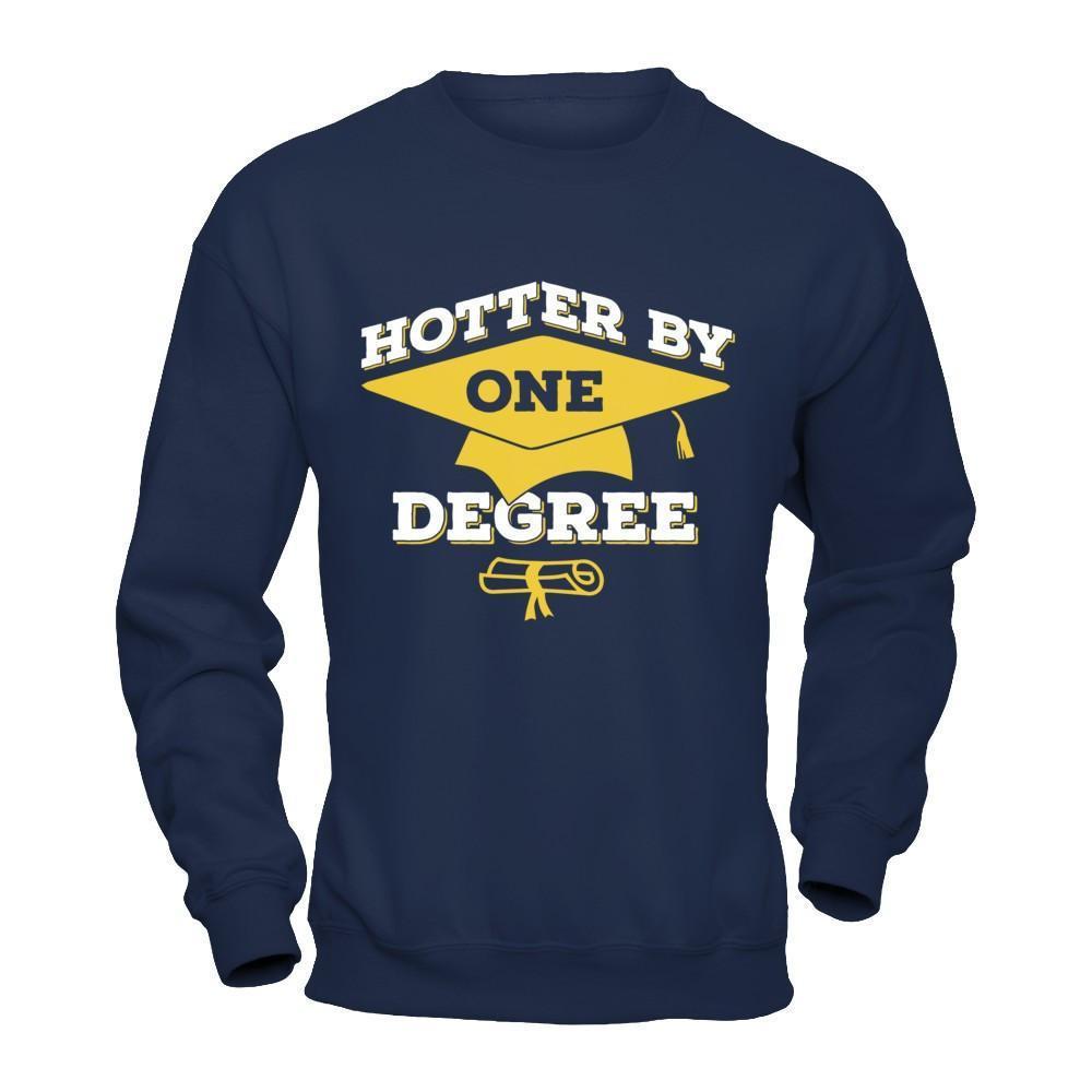 Hotter By One Degree-T-Shirt & Hoodie-Crewneck Sweatshirt-Navy