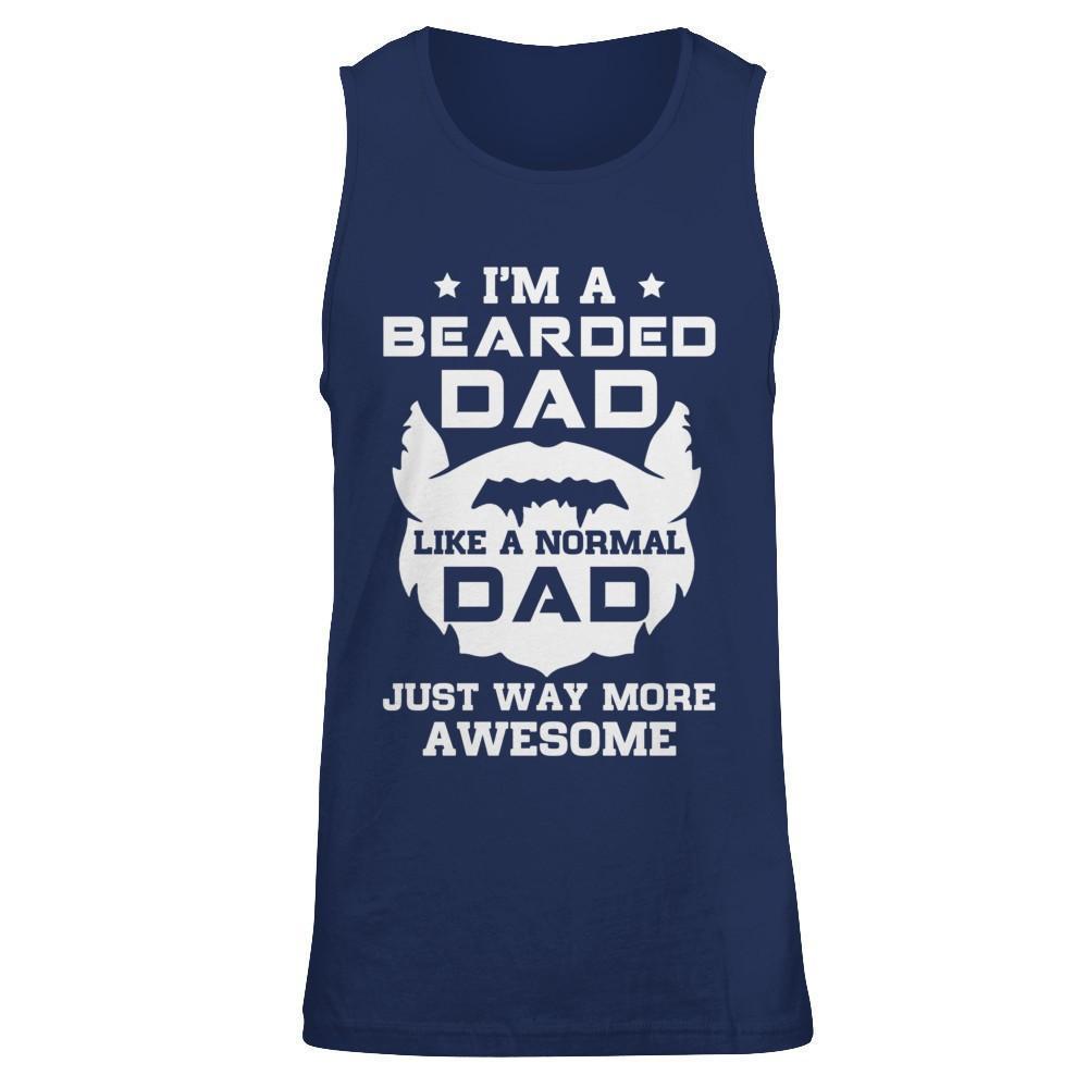 I'm A Bearded Dad Like A Normal Dad-T-Shirt & Hoodie-Unisex Tank-Navy