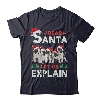 Dear Santa Funny Pit bull Puppies Christmas Gift-T-Shirt & Hoodie-Premium T-Shirt-Midnight Navy