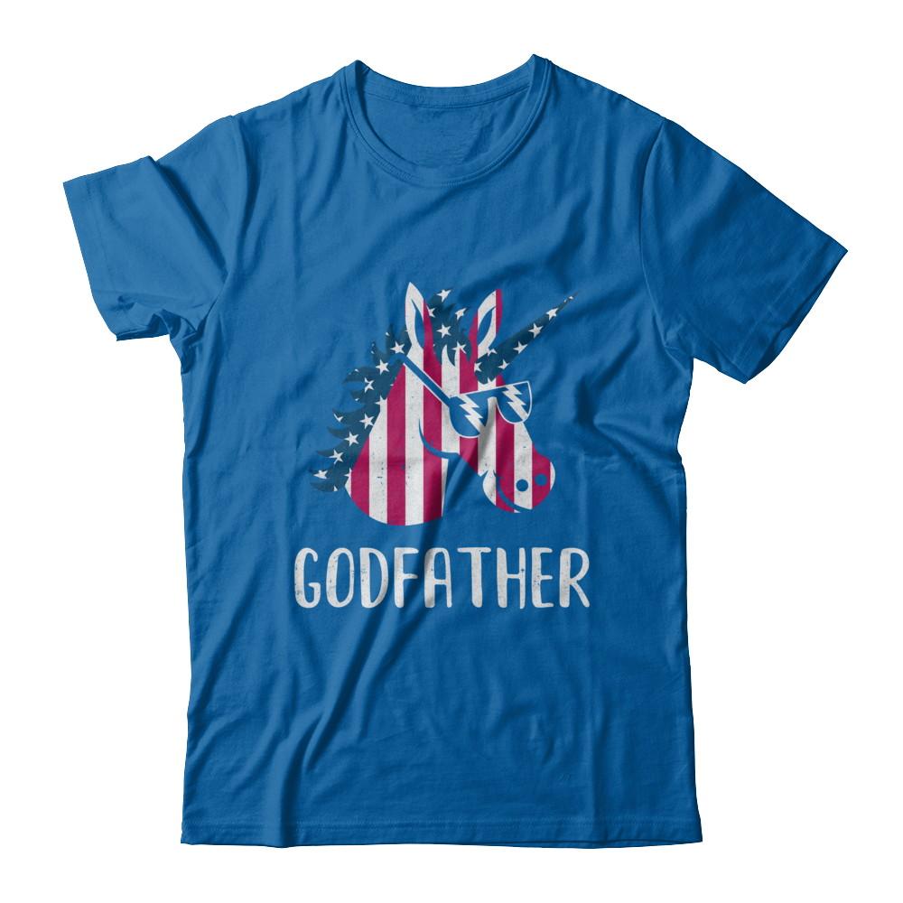 Patriotic Godfather Unicorn Americorn 4Th Of July-T-Shirt & Hoodie-Classic T-Shirt-Royal