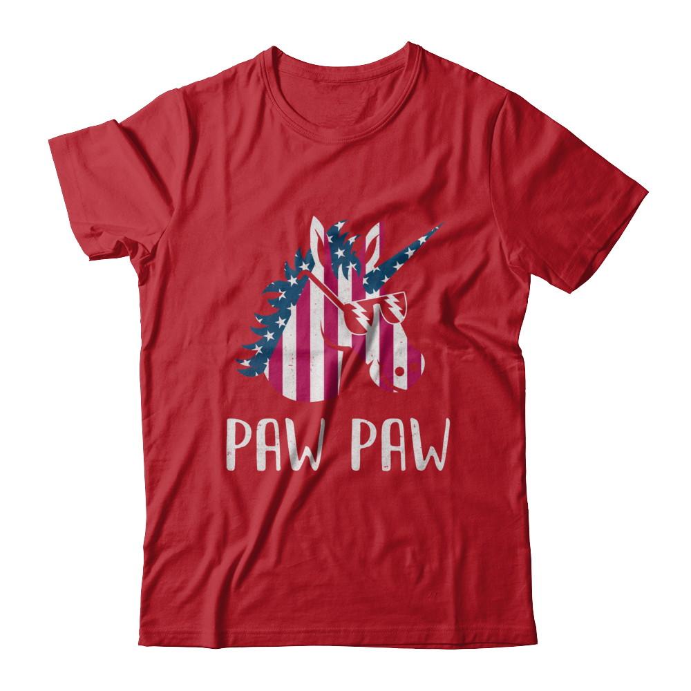 Patriotic Paw Paw Unicorn Americorn 4Th Of July-T-Shirt & Hoodie-Classic T-Shirt-Red
