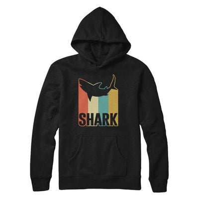 Classic Vintage Retro Style Shark-T-Shirt & Hoodie-Pullover Hoodie-Black