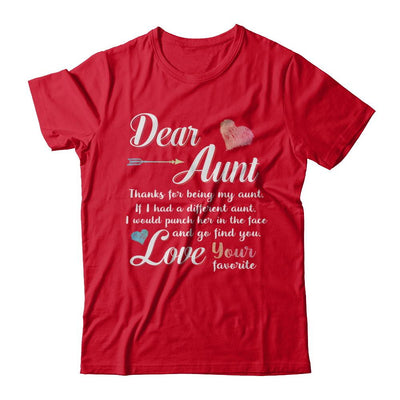 Dear Aunt Thanks For Being My Aunt Gift Christmas-T-Shirt & Hoodie-Premium T-Shirt-Red