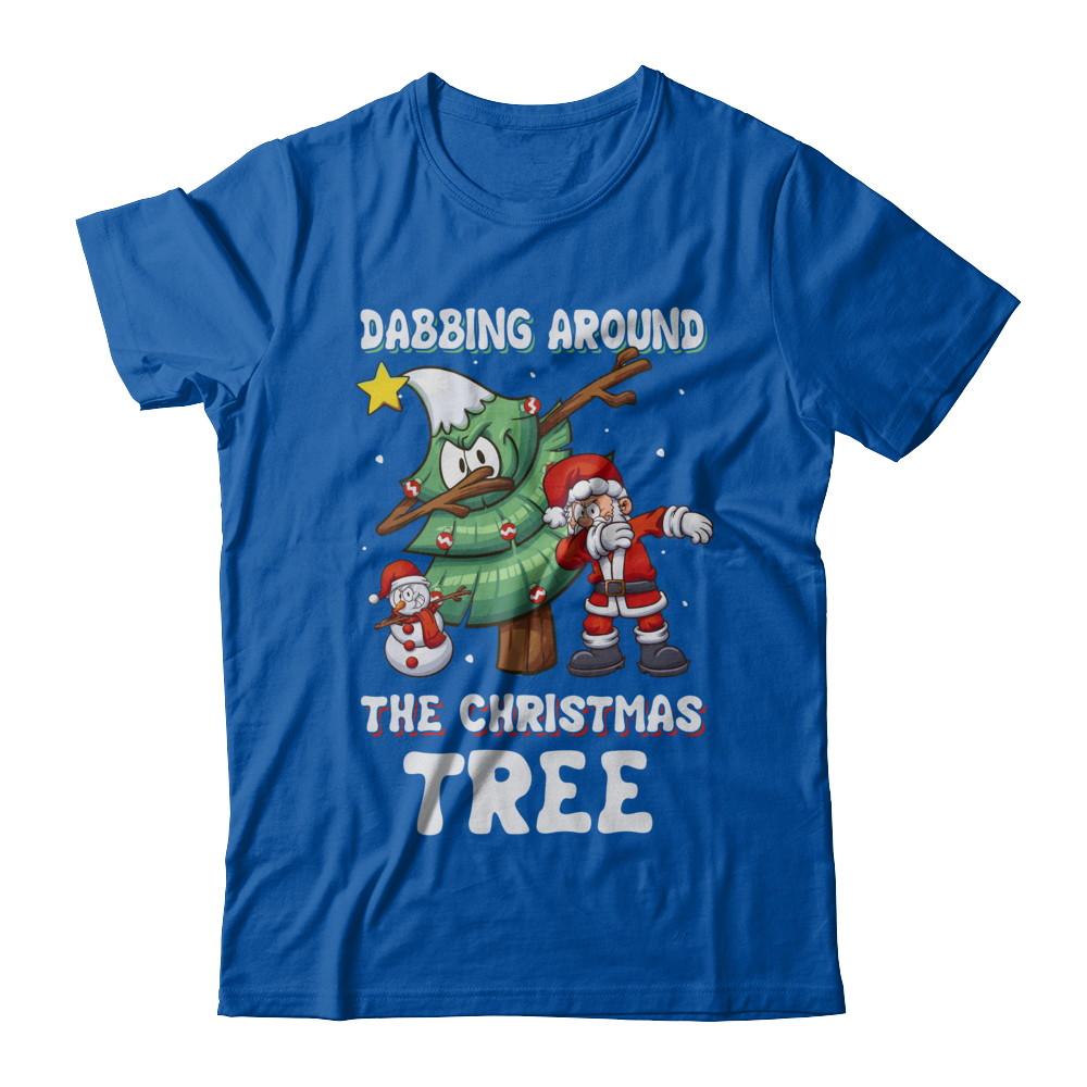 Dabbing Santa Around Christmas Tree-T-Shirt & Sweatshirt-Premium T-Shirt-Royal