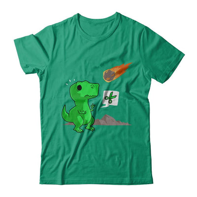 Rock Paper Scissors Funny Dinosaur-T-Shirt & Hoodie-Classic T-Shirt-Kelly Green