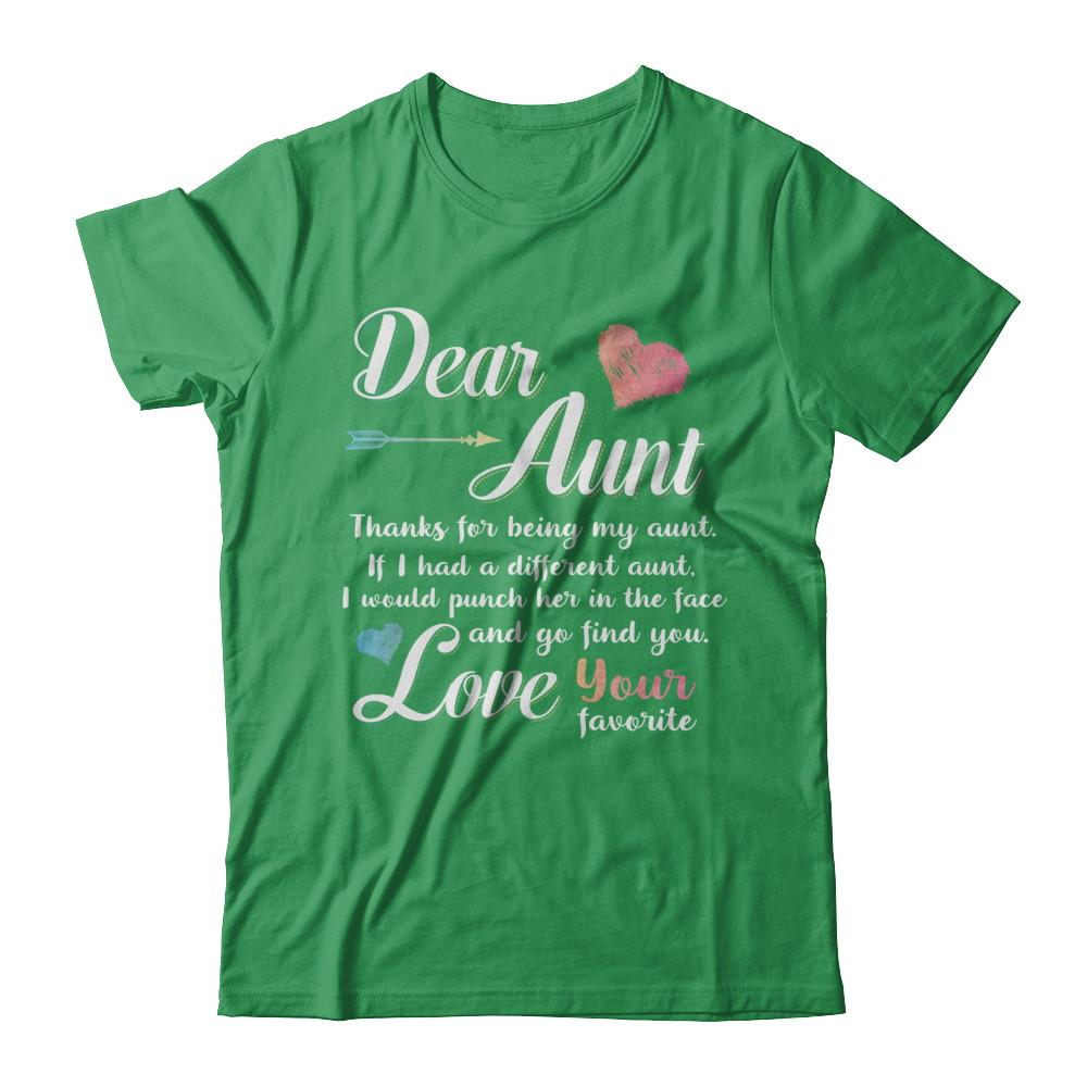 Dear Aunt Thanks For Being My Aunt Gift Christmas-T-Shirt & Hoodie-Premium T-Shirt-Kelly Green