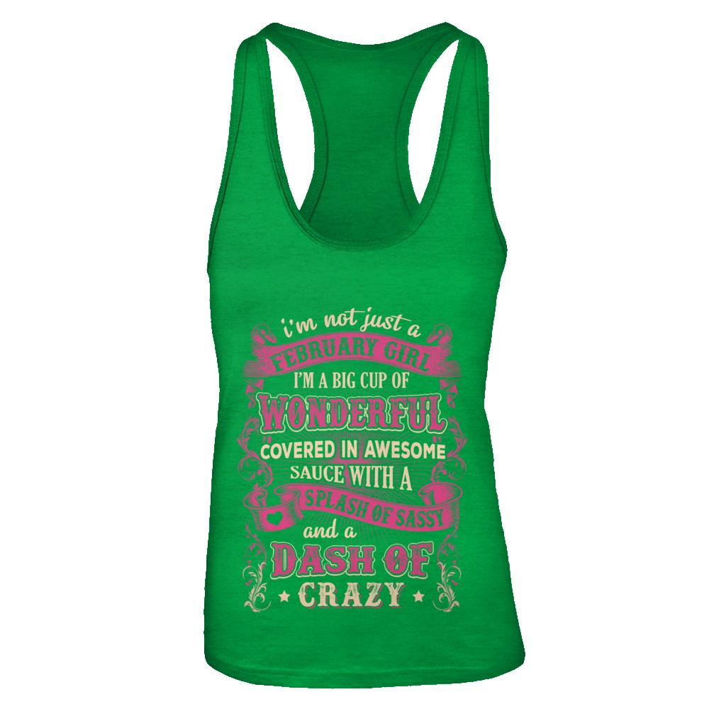 I'm Not Just A February Girl Birthday Gifts-T-Shirt & Tank Top-Women's Ideal Racerback Tank-Kelly Green