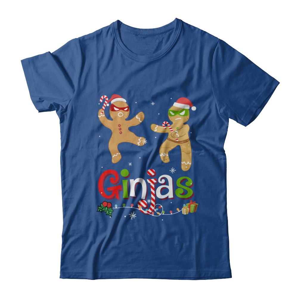 Ginjas Gingerbread Ninjas Funny Christmas Gifts-T-Shirt & Hoodie-Classic T-Shirt-Royal