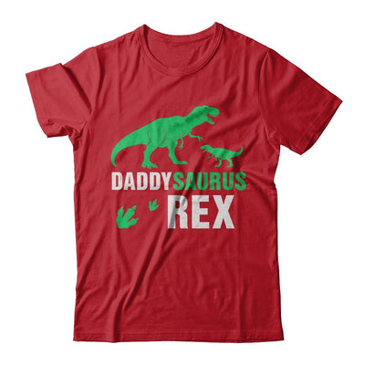 Funny Fathers Day Gift Daddysaurus Dinosaur Rex-T-Shirt & Hoodie-Classic T-Shirt-Red