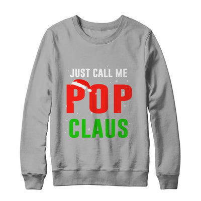 Santa Pop Claus Matching Family Christmas Pajamas-T-Shirt & Sweatshirt-Crewneck Sweatshirt-Light Steel