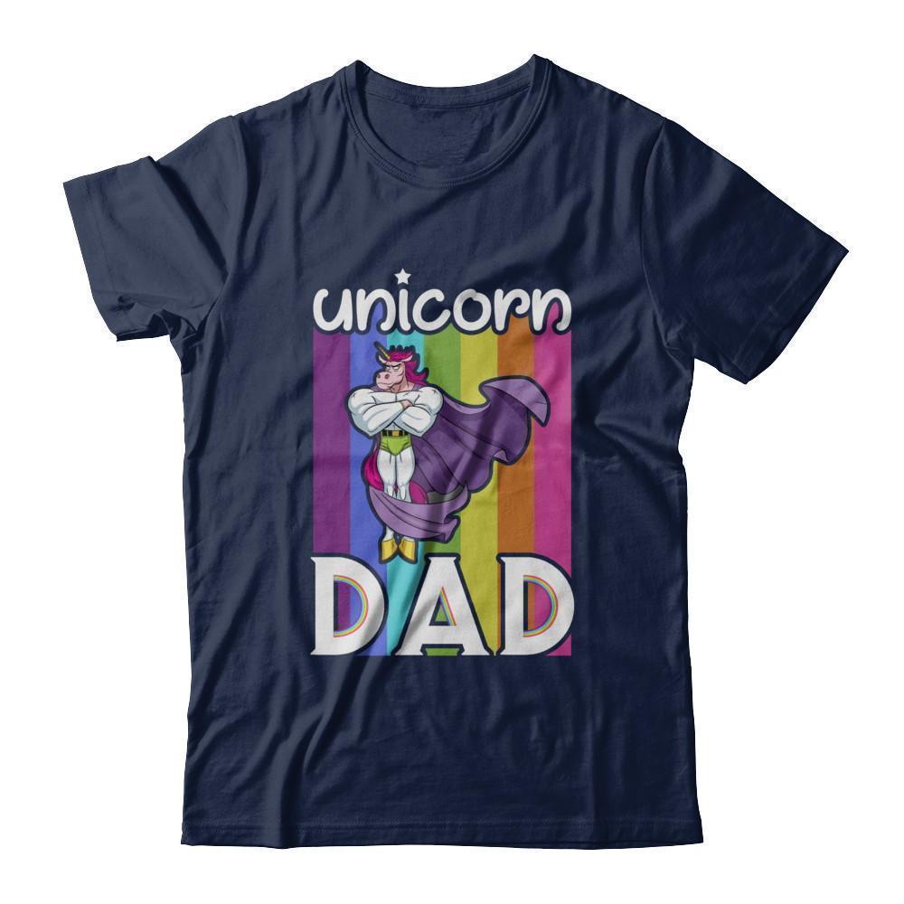 Funny Unicorn Dad-T-Shirt & Hoodie-Classic T-Shirt-Navy