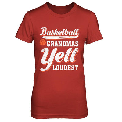 Basketball Grandmas Yell Loudest-T-Shirt & Hoodie-Women's T-Shirt-Red