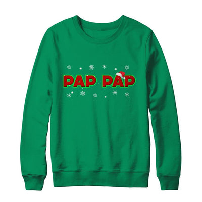 Pap Pap Christmas Santa Ugly Sweater Gift-T-Shirt & Sweatshirt-Crewneck Sweatshirt-Irish Green