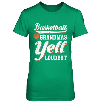 Basketball Grandmas Yell Loudest-T-Shirt & Hoodie-Women's T-Shirt-Irish Green