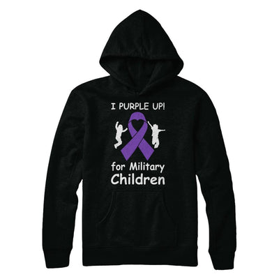 I Purple Up For Month Of The Military Child-T-Shirt & Hoodie-Pullover Hoodie-Black