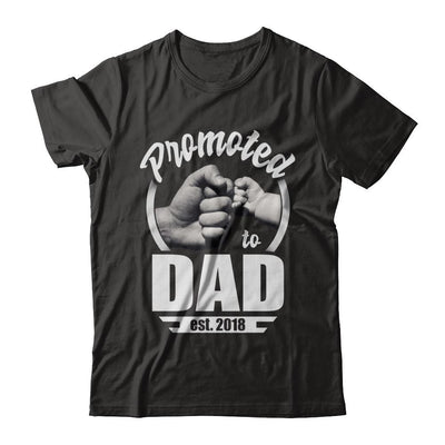 Promoted To Dad 2018 Fathers Day Gift-T-Shirt & Hoodie-Classic T-Shirt-Black