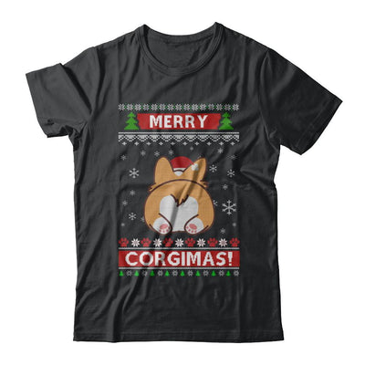 Xmas Merry Corgmas Santa Corgi Ugly Christmas Sweater-T-Shirt & Sweatshirt-Classic T-Shirt-Black