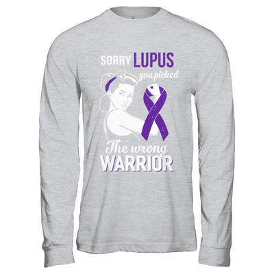 Sorry Lupus You Picked The Wrong Warrior Lupus-T-Shirt & Hoodie-Long Sleeve T-Shirt-Sport Grey