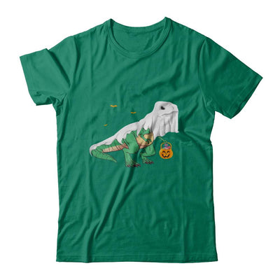 Halloween T Rex Dinosaur Ghost Trick Or Treat-T-Shirt & Hoodie-Classic T-Shirt-Kelly Green