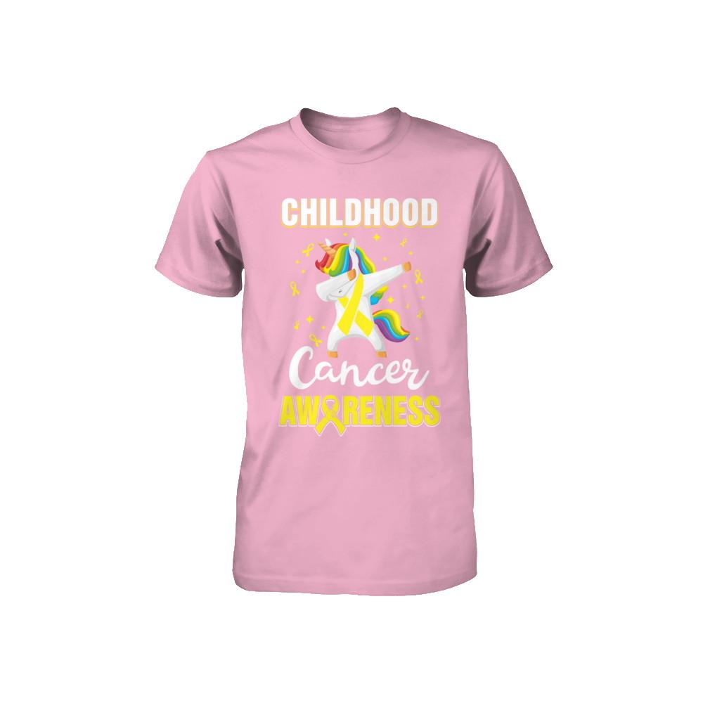 Inspirational Childhood Cancer Awareness Unicorn Support Youth-Youth Shirt-Toddler T-Shirt-Pink